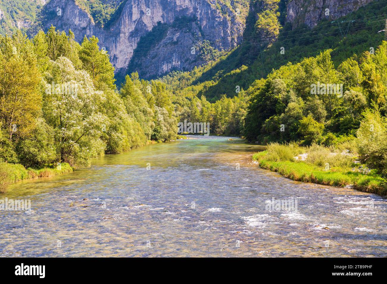 Italie Vénétie Vallée de Brenta - localité Costa River Brenta Banque D'Images