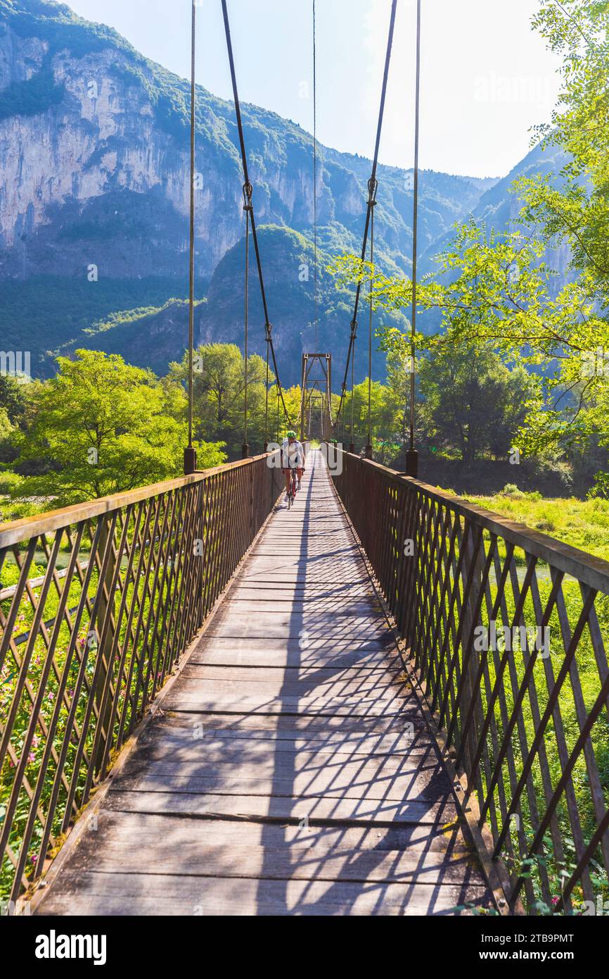 Italie Vénétie Vallée de Brenta - localité Collicello - Attilio Cornale Bridge Banque D'Images