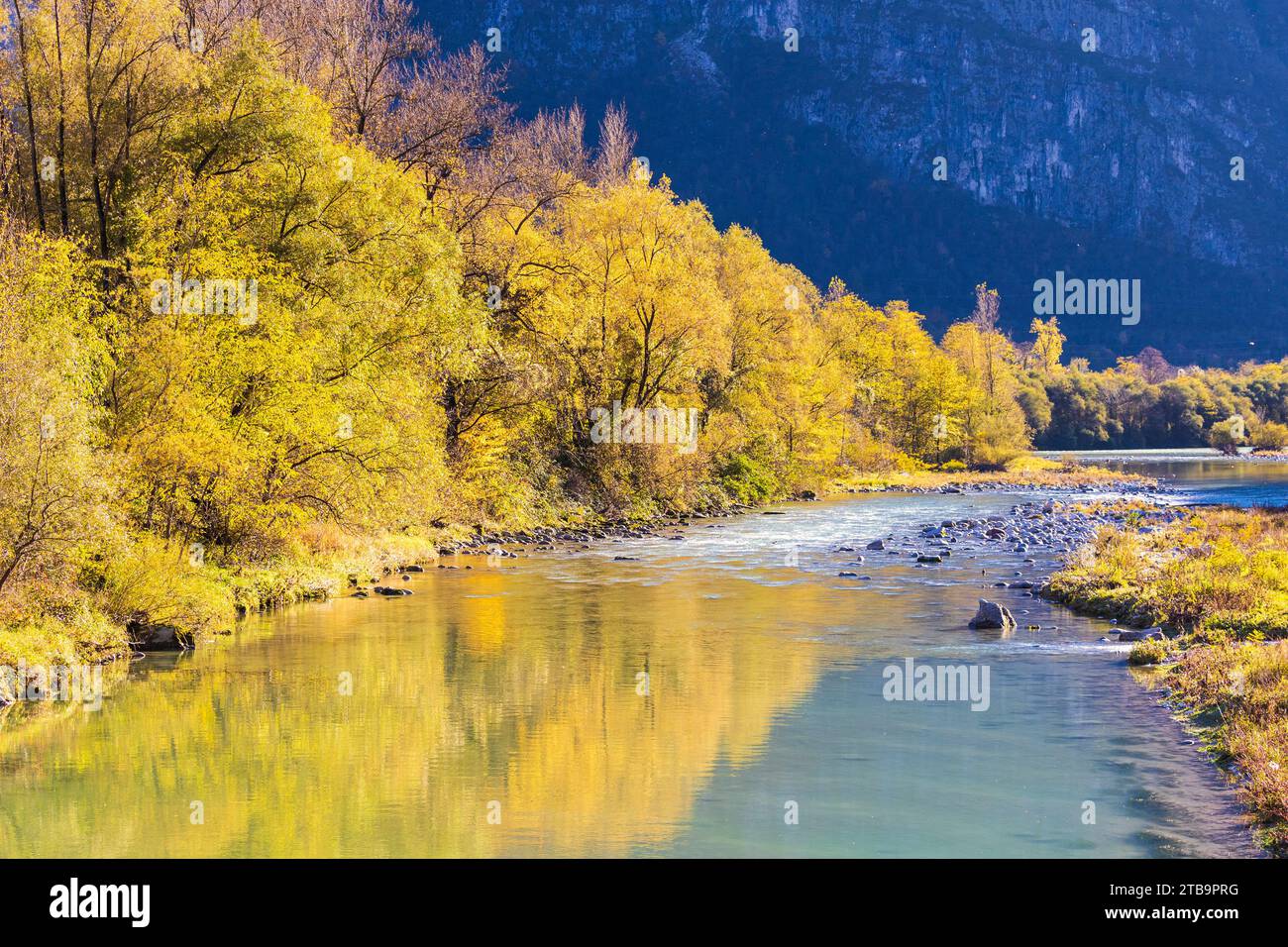 Vallée de Brenta - localité Collicello - Rivière brenta Banque D'Images