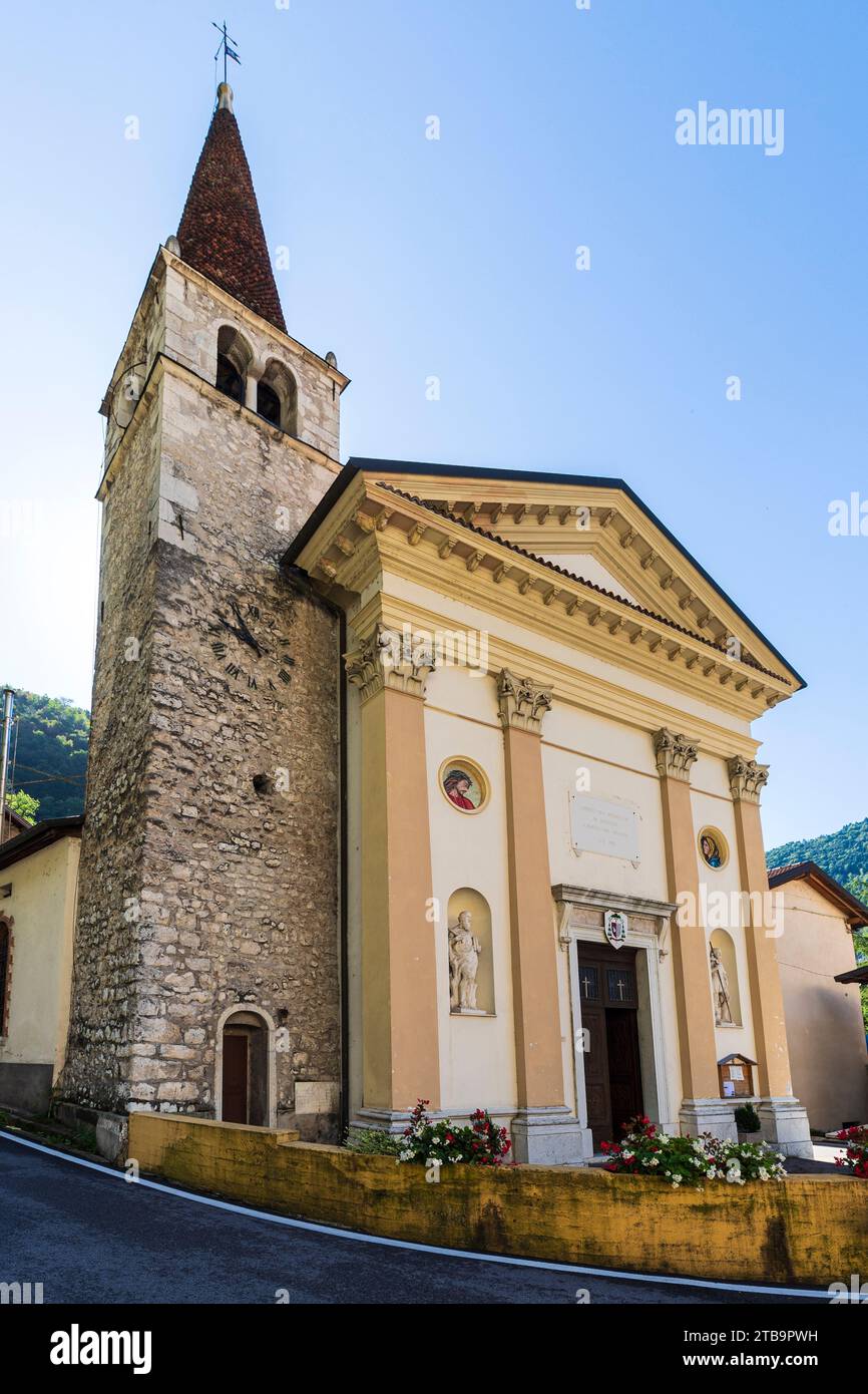 Italie Vénétie Vallée de Brenta - Primolano - Eglise de St Bartholomew Banque D'Images