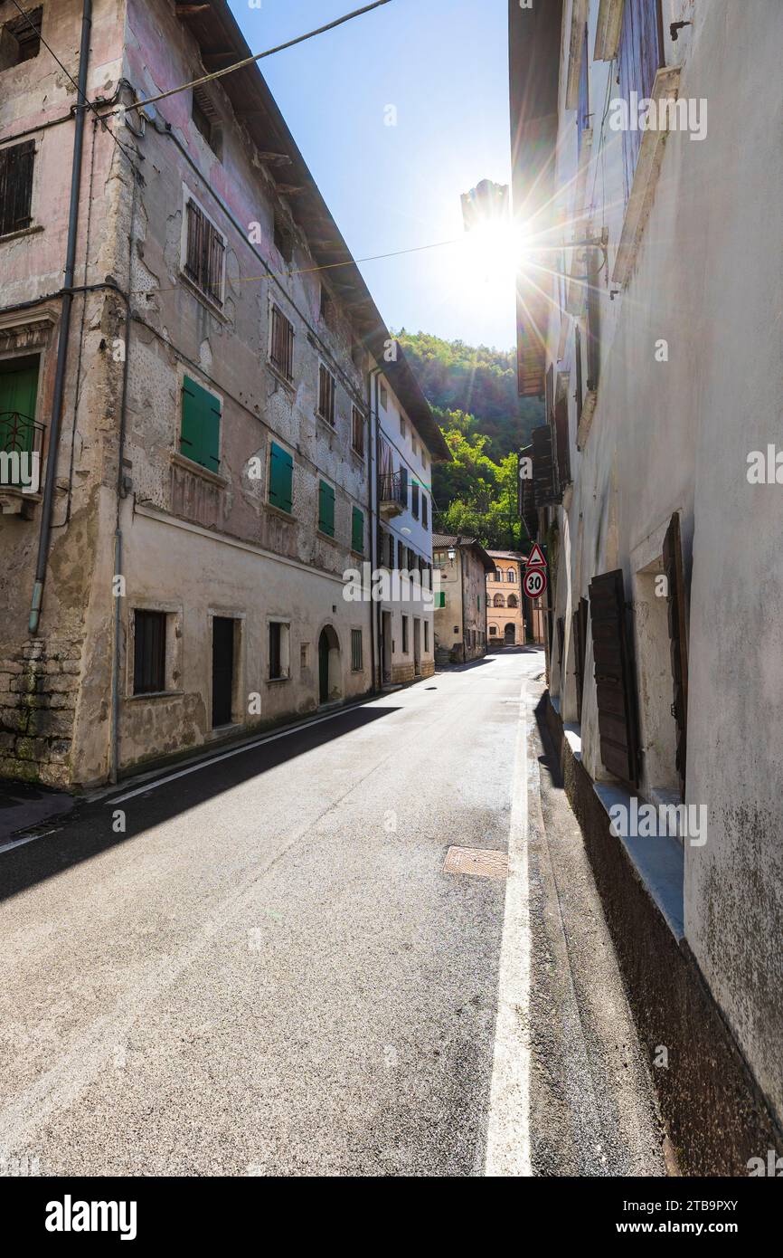 Italie Vénétie Vallée de Brenta - Primolano - Liberty Street Banque D'Images