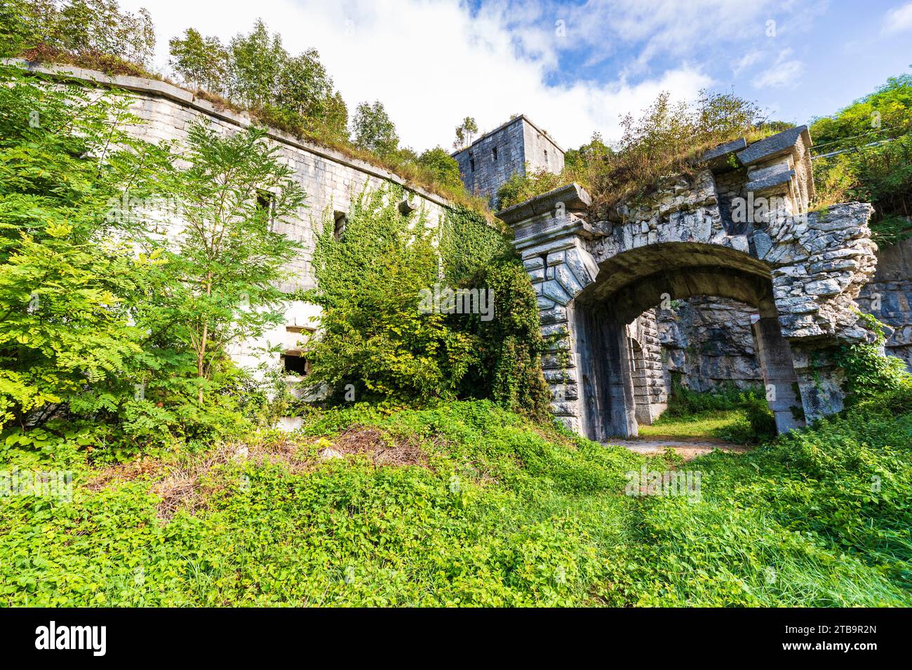 Italie Vénétie Vallée de Brenta - Primolano - Tagliata della Scala Banque D'Images