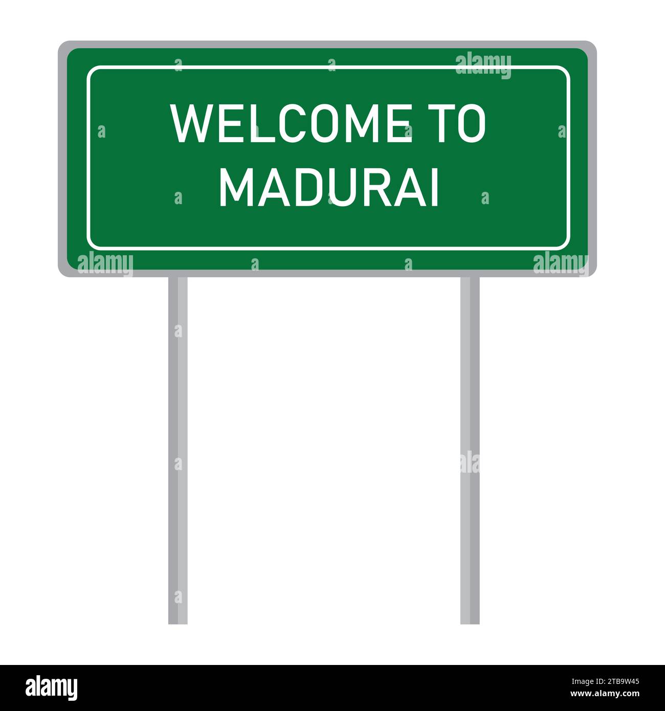 Bienvenue sur l'illustration vectorielle de panneau de signe de nom Madurai Illustration de Vecteur