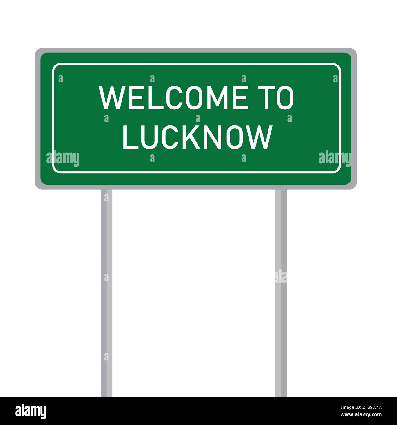Bienvenue à l'illustration vectorielle de panneau de signe de nom de Lucknow Illustration de Vecteur
