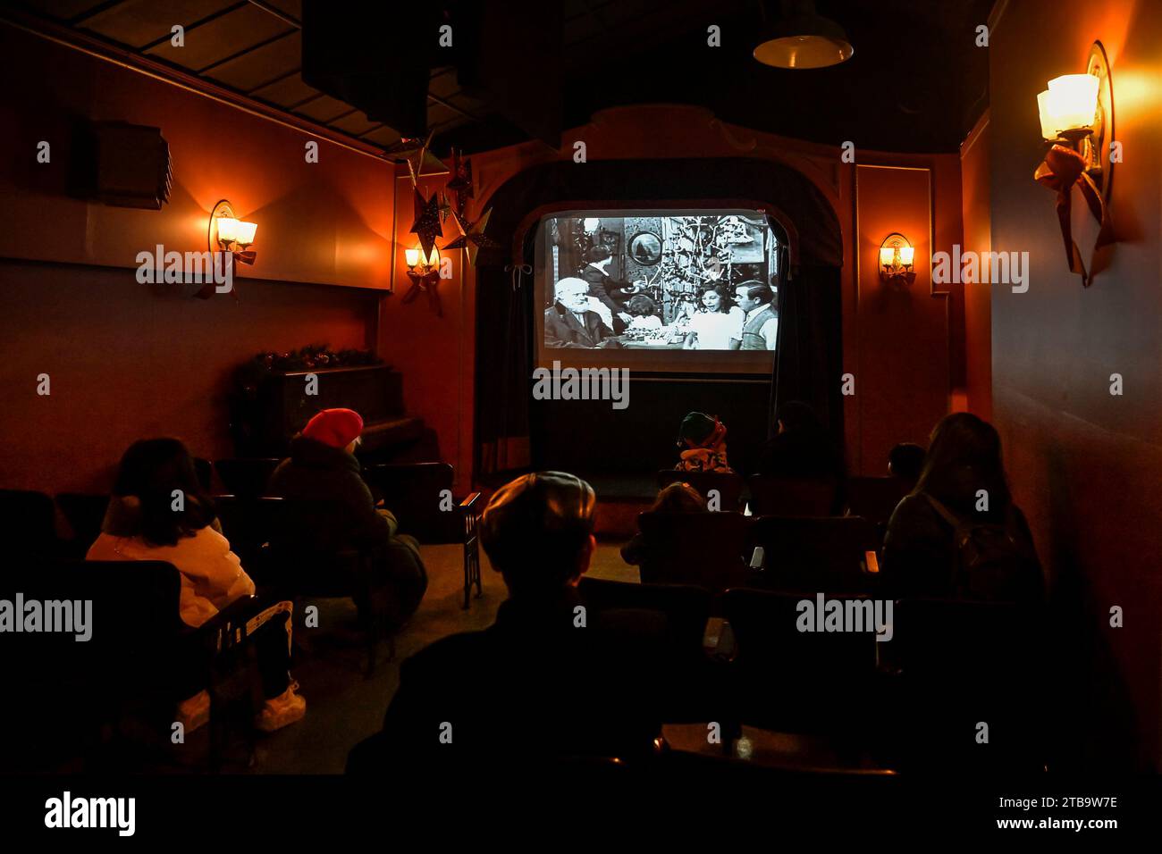 Silent Movie Theatre, Burnaby Village Museum, Burnaby, Colombie-Britannique, Canada Banque D'Images