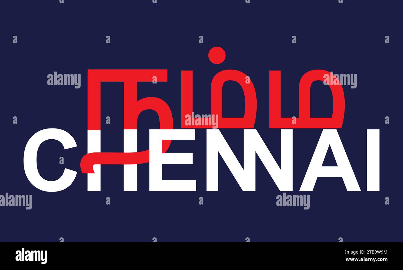 Namma Chennai logo illustration vectorielle .Chennai est la capitale de l'état sud-indien de Tamilnadu. Illustration de Vecteur