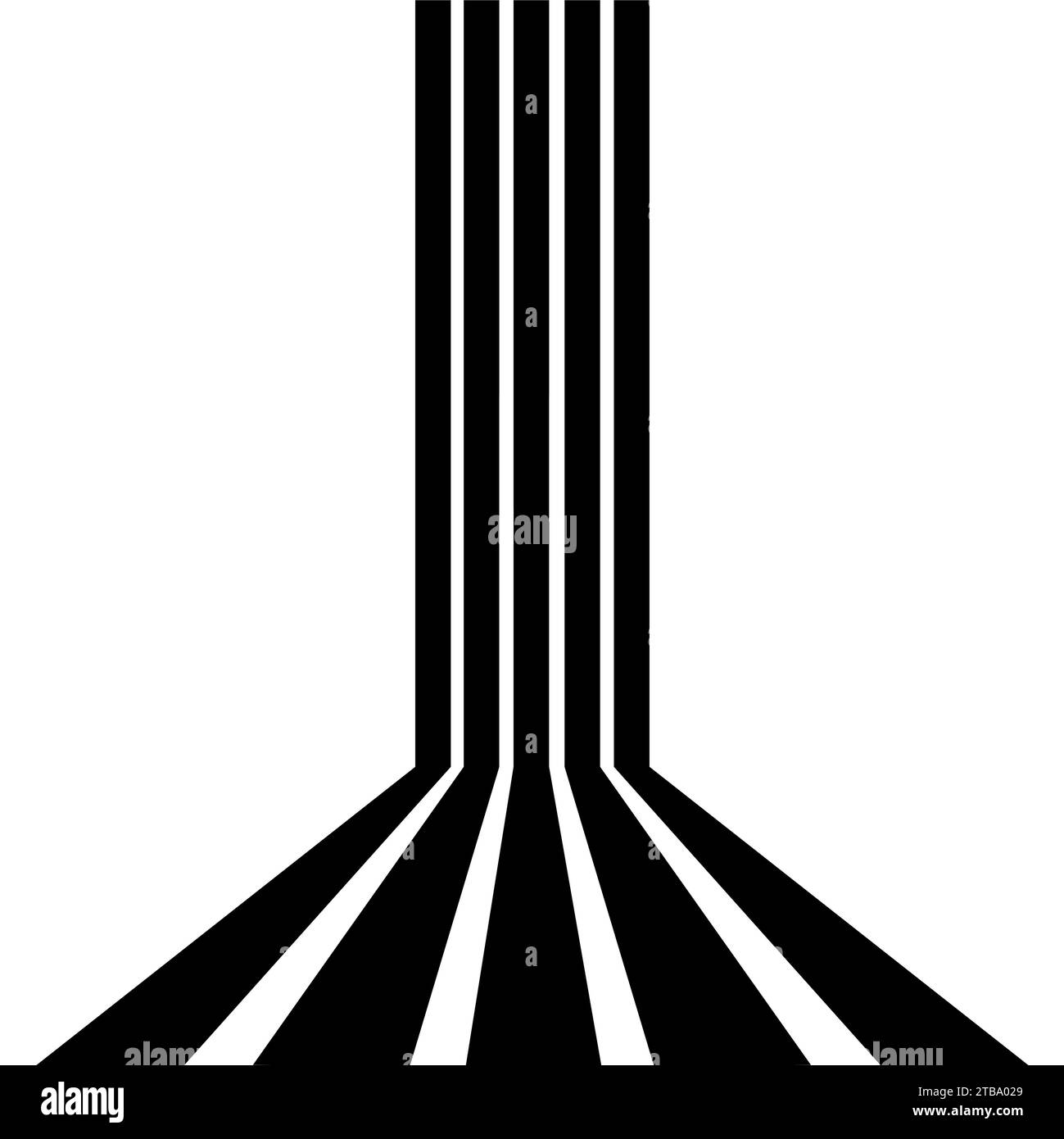 Lignes de perspective rouges dans le fond d'écran blanc Illustration de Vecteur