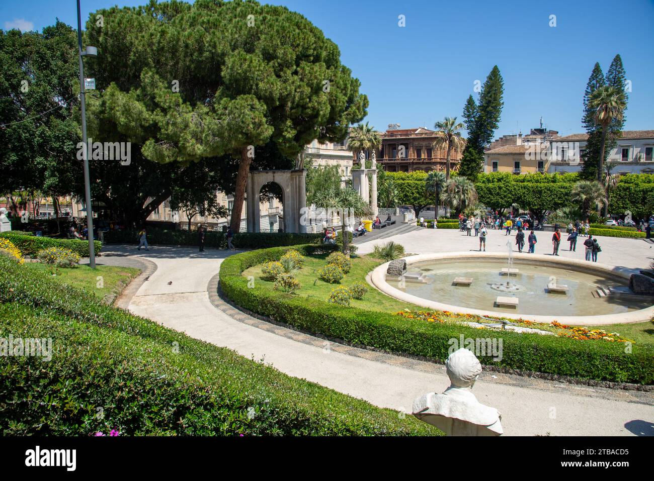 Parc Meastranze à Catane, Sicile Banque D'Images
