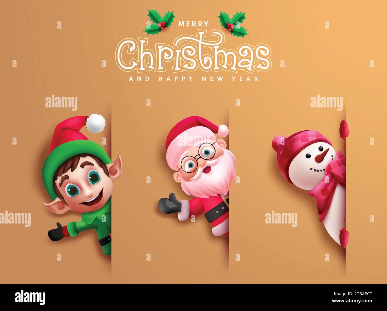 Personnages de noël Banque d'images vectorielles - Alamy