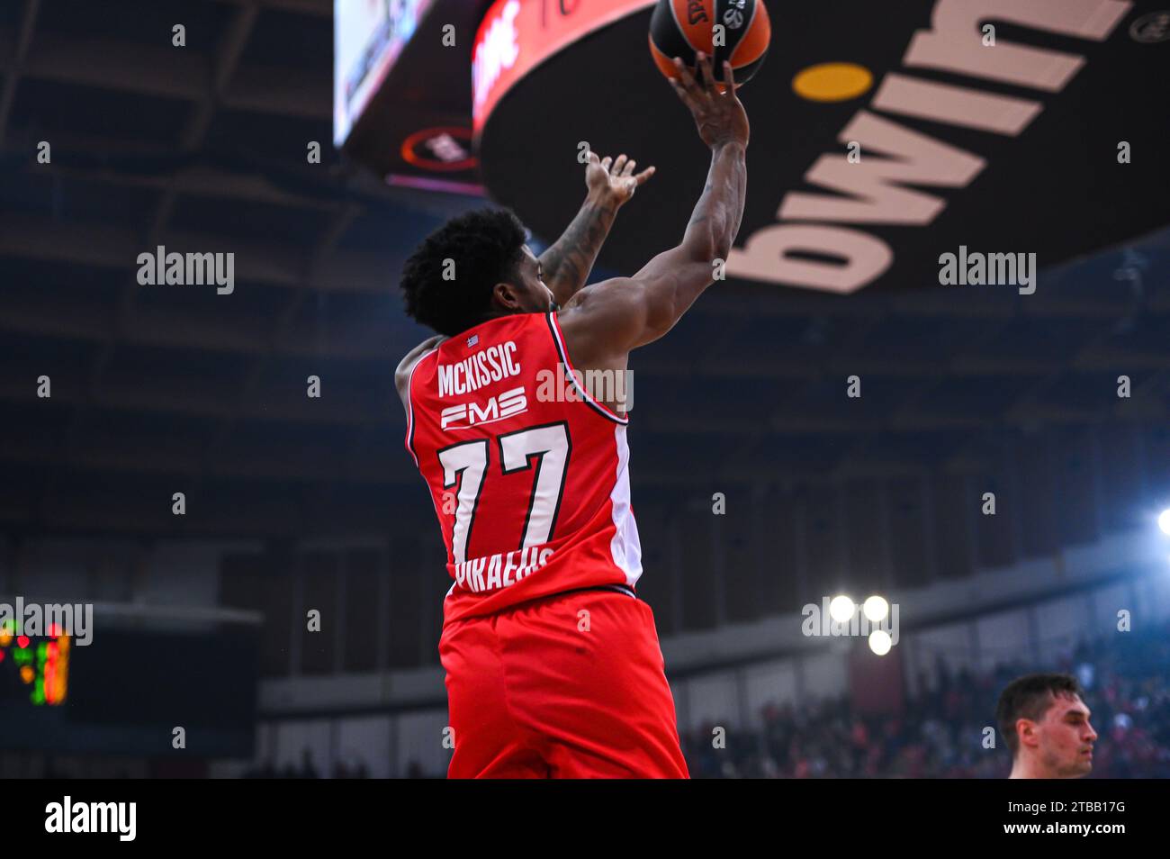 Pirée, Lombardie, Grèce. 5 décembre 2023. 77 SHAQUIELLE MCKISSIC de l'Olympiacos Piraeus lors de l'Euroleague, Round 12, match entre l'Olympiacos Piraeus et le Real Madrid au Stade de la paix et de l'amitié le 5 décembre 2023, au Piraeus, Grèce. (Image de crédit : © Stefanos Kyriazis/ZUMA Press Wire) USAGE ÉDITORIAL SEULEMENT! Non destiné à UN USAGE commercial ! Banque D'Images