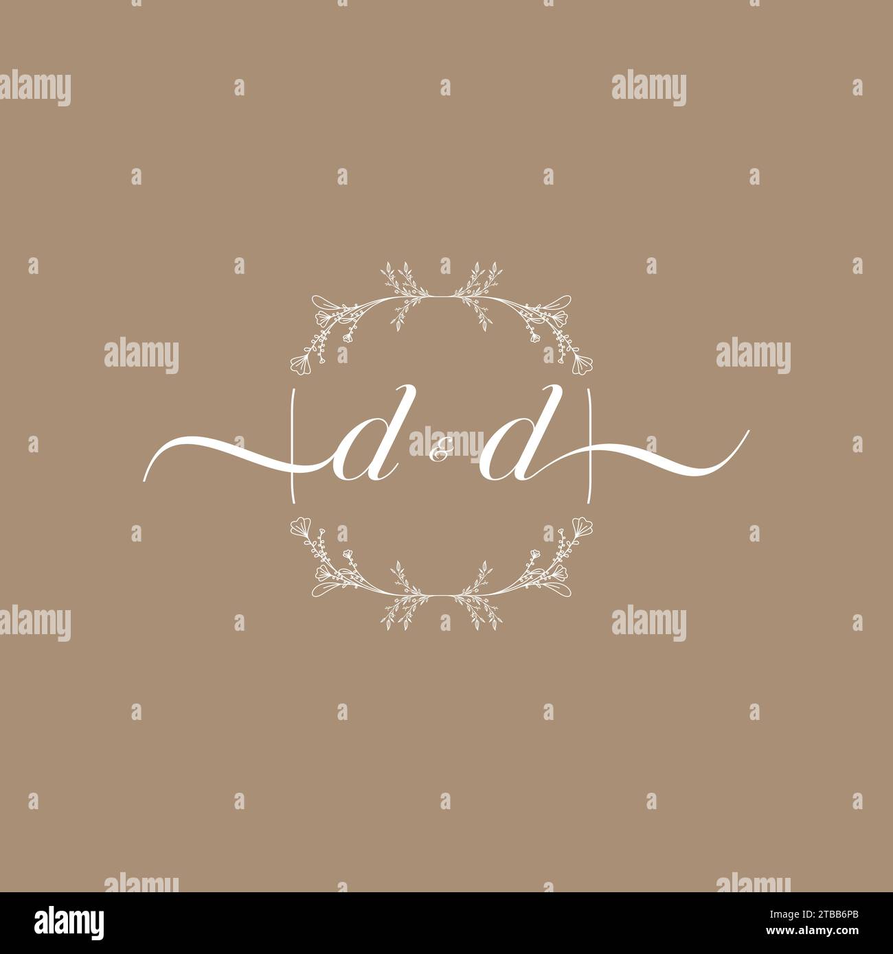 Logo DD manuscrit de signature initiale, mariage et conception de mode Illustration de Vecteur