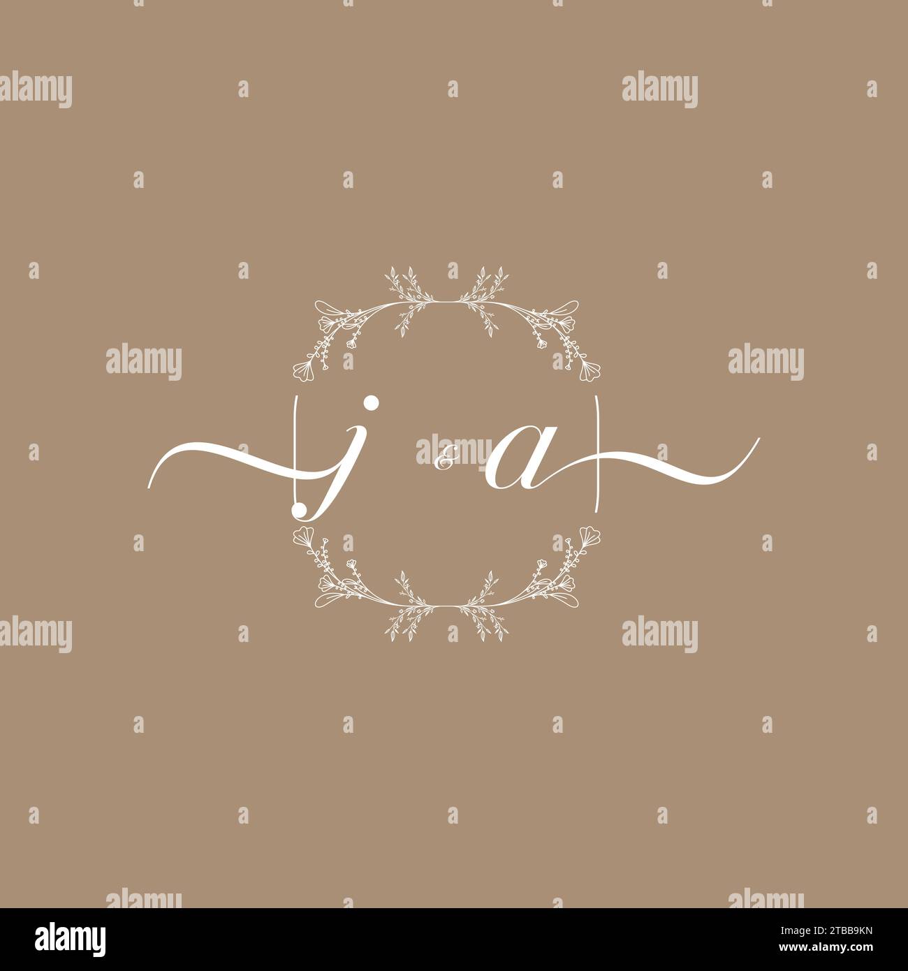 JA logo d'écriture manuscrite de signature initiale, mariage et conception de concept de mode Illustration de Vecteur