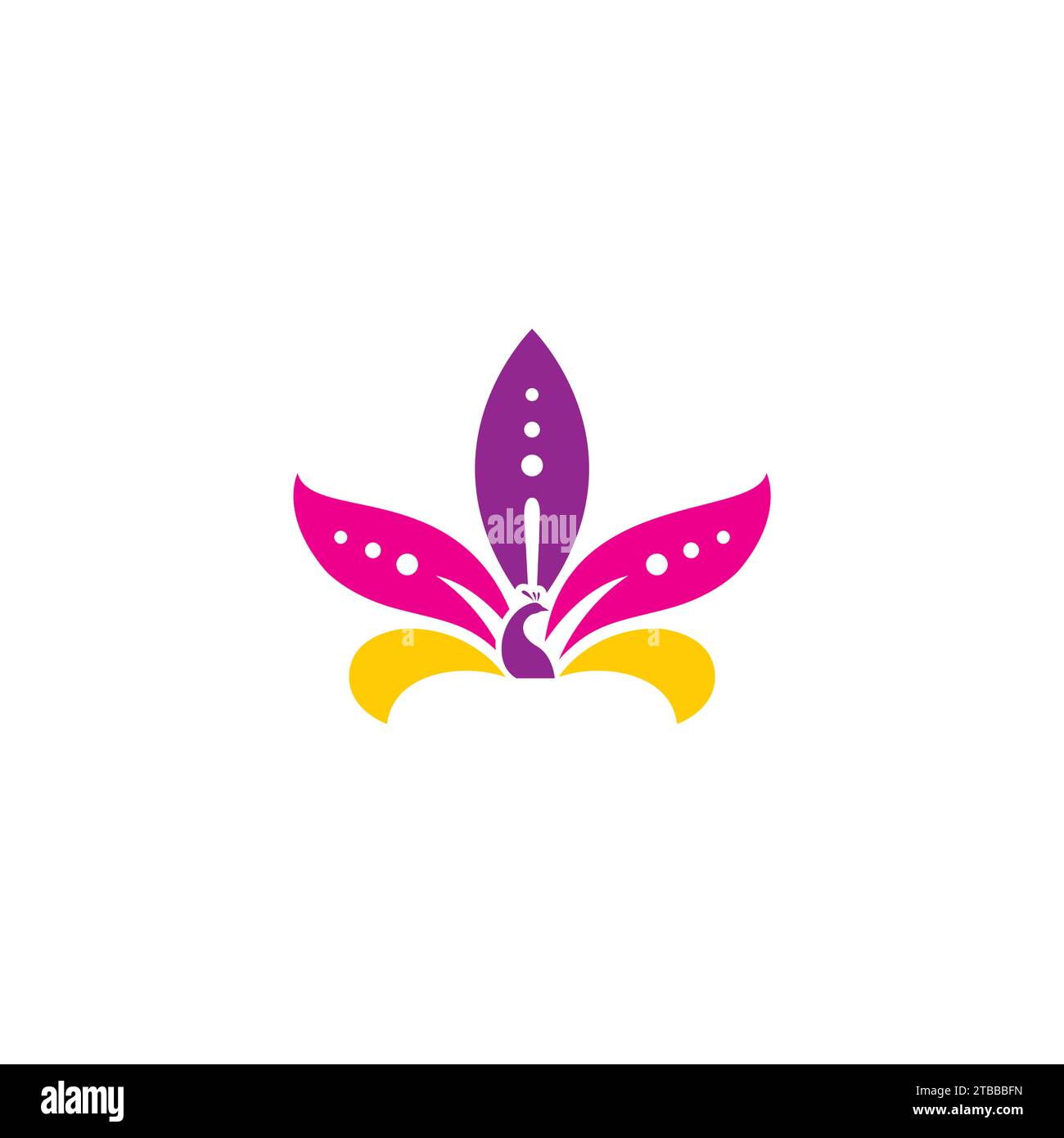 logo peacock lotus simple. Illustration vectorielle Lotus Illustration de Vecteur