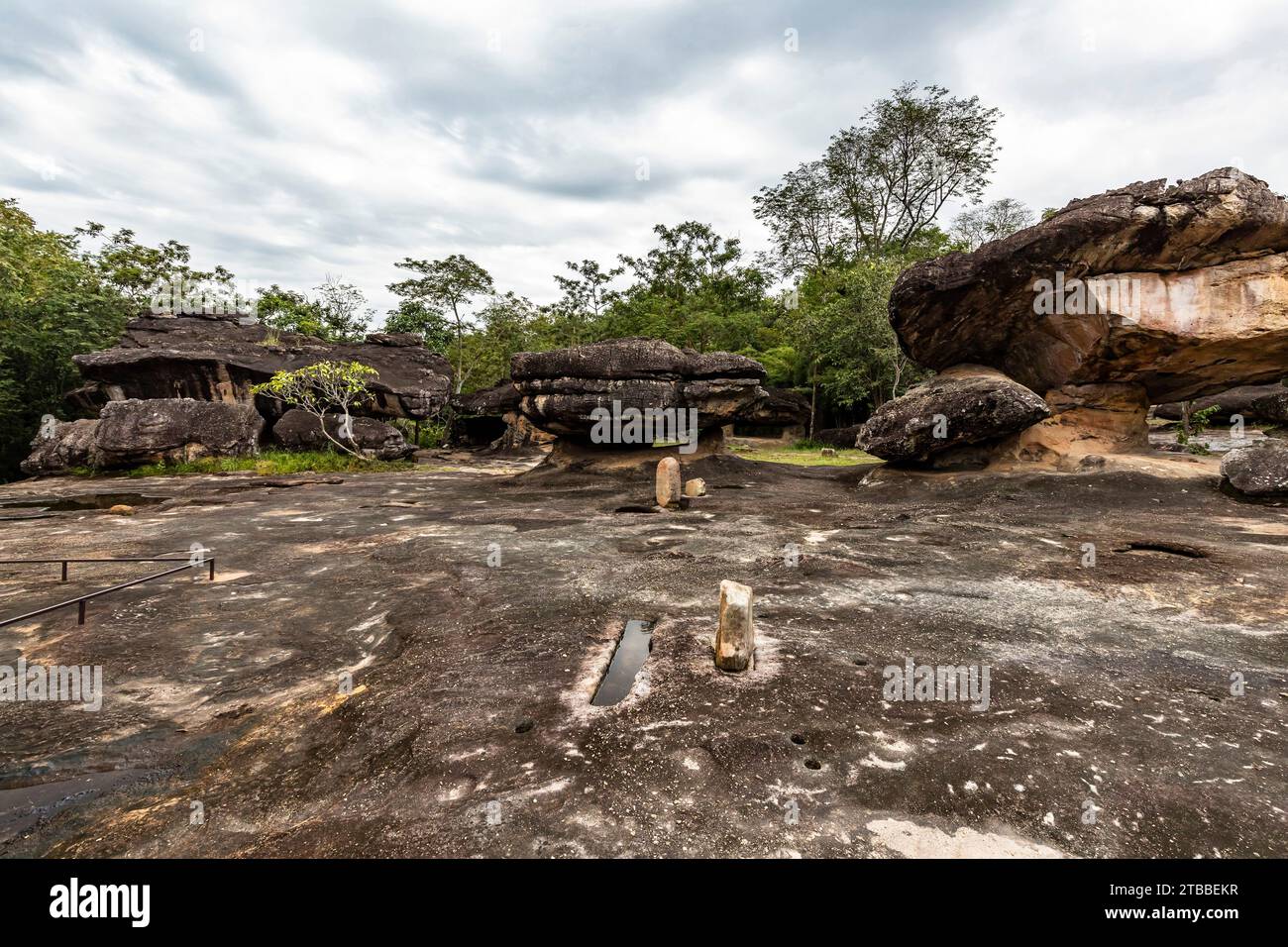 Phu Phra Bat Historical Park, pierre naturelle érodée de champignon, Ban Phue, Udon Thani, Thaïlande, Asie du Sud-est, Asie Banque D'Images