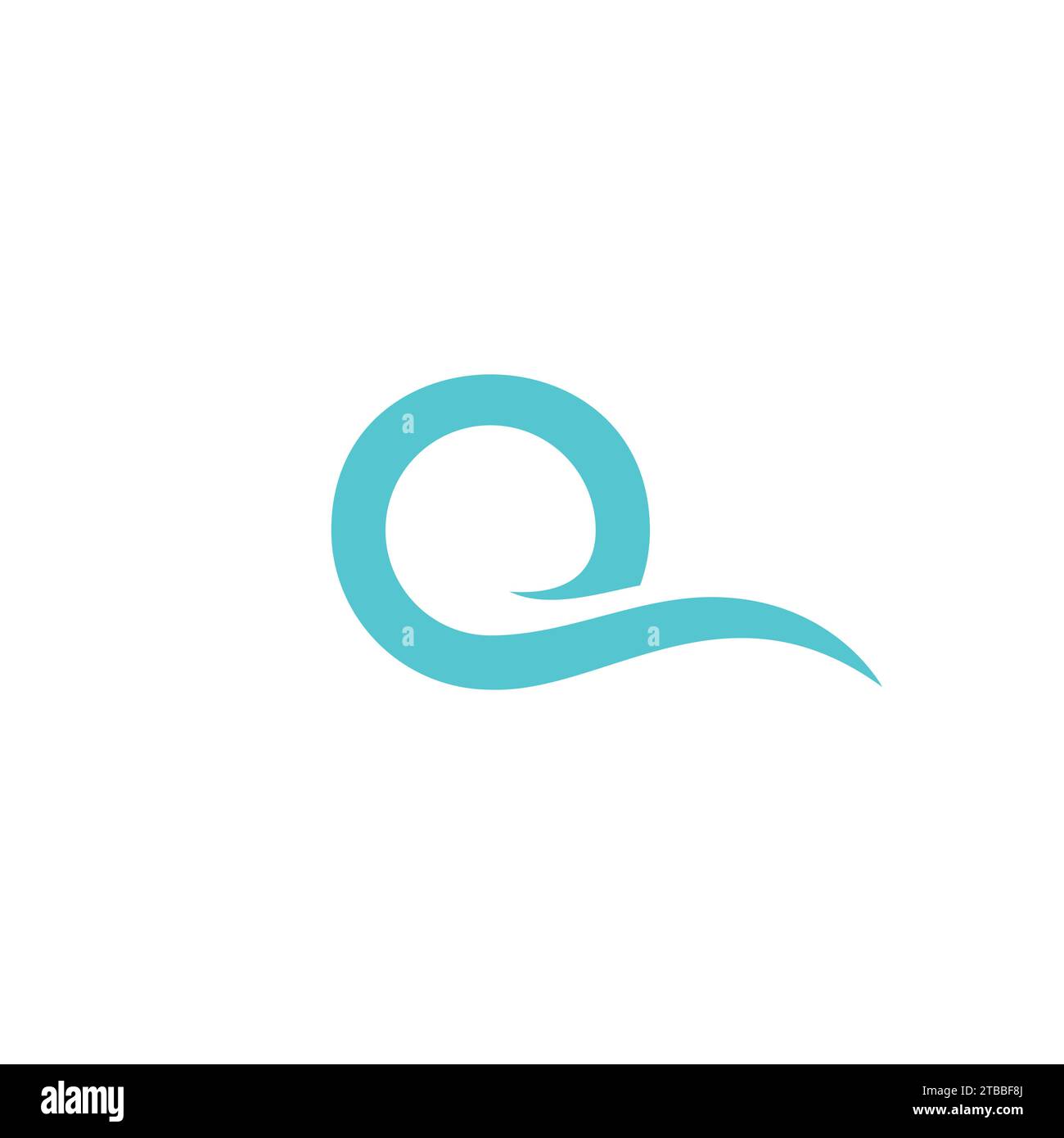 Q logo simple. Lettre Q Design moderne Illustration de Vecteur