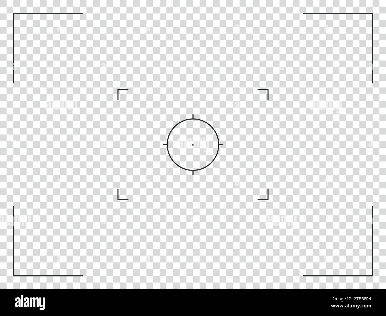 Interface du viseur de l'appareil photo. Écran de mise au point de la caméra du smartphone de la grille de la caméra. interface utilisateur vidéo pour téléphone portable sur fond transparent. Illustration de Vecteur