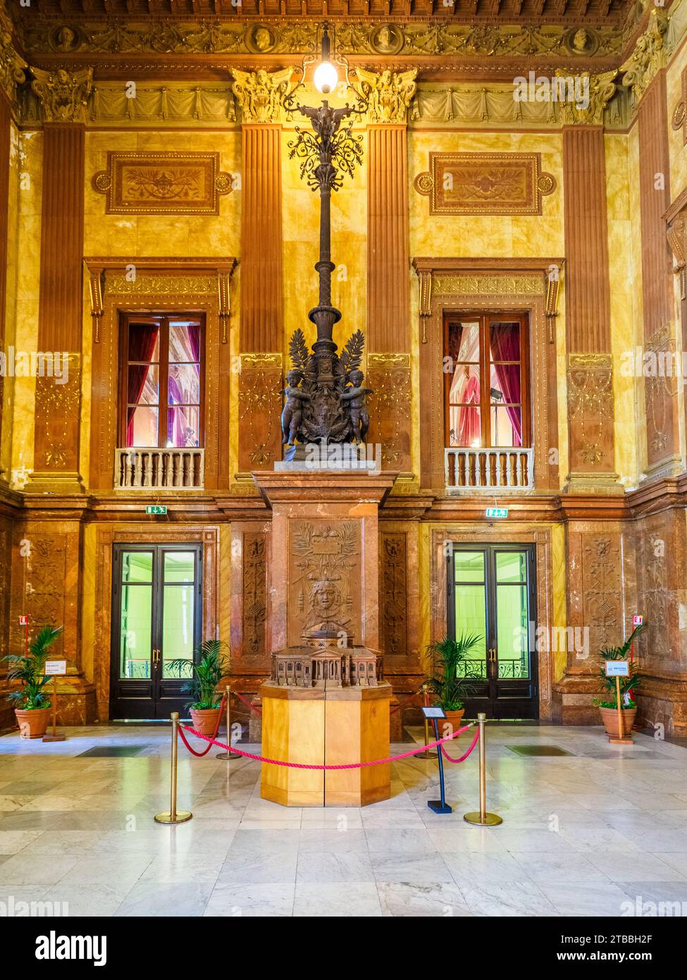 Hall - Teatro Massimo Vittorio Emanuele Opera House - Palerme, Italie Banque D'Images