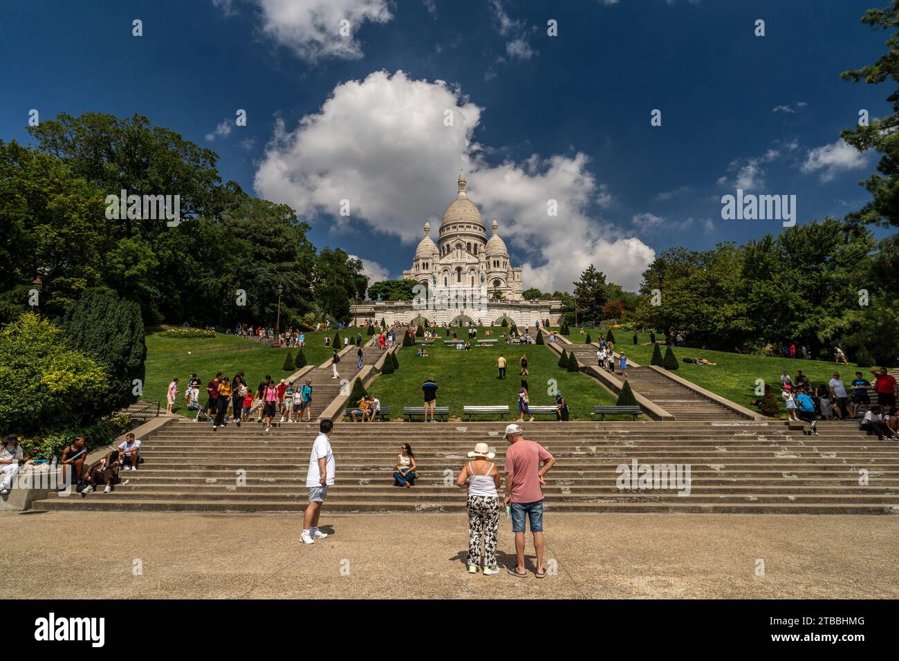 Sacré coeur à Paris, église célèbre Banque D'Images