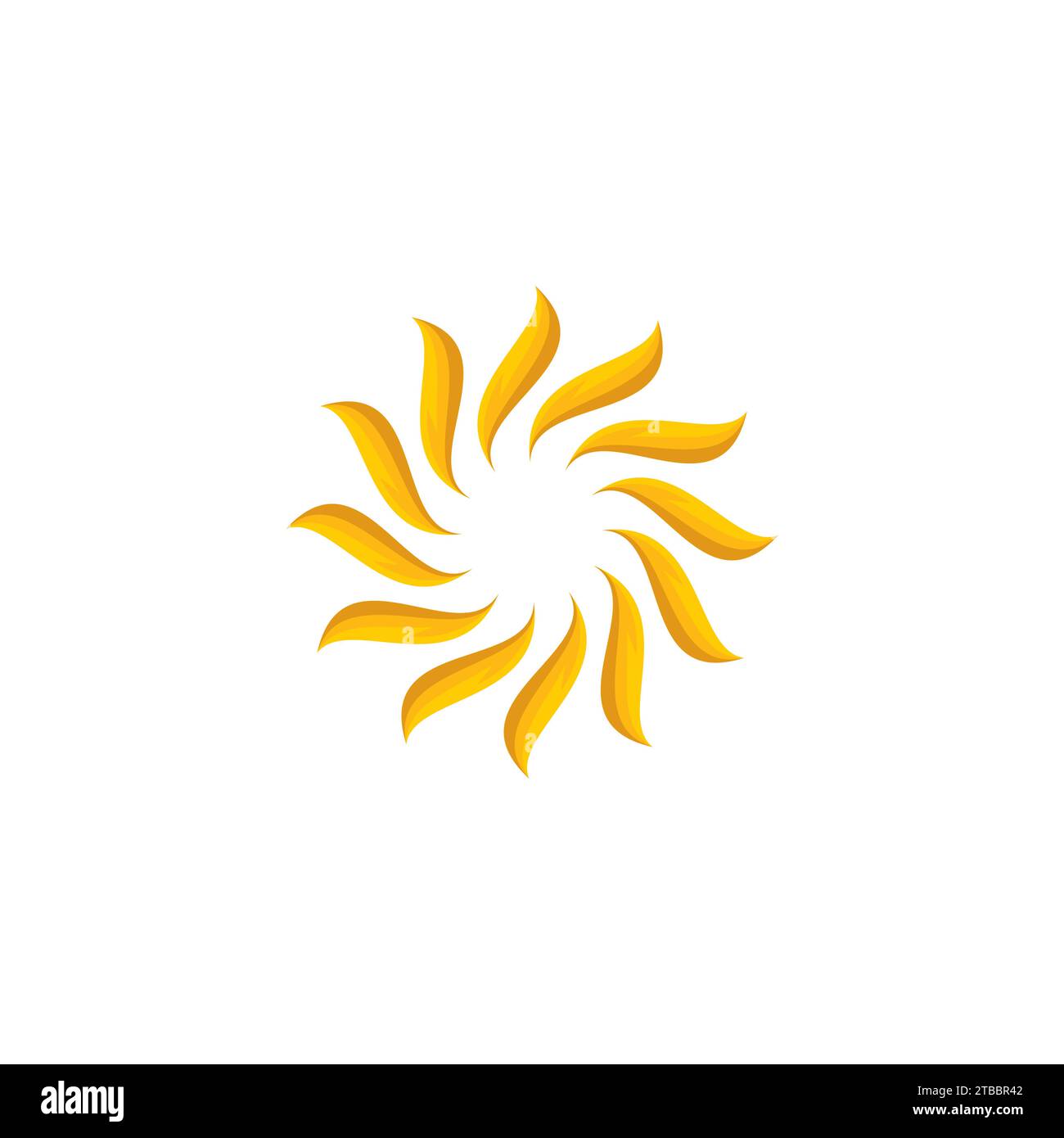 Logo Sun Design simple Illustration de Vecteur