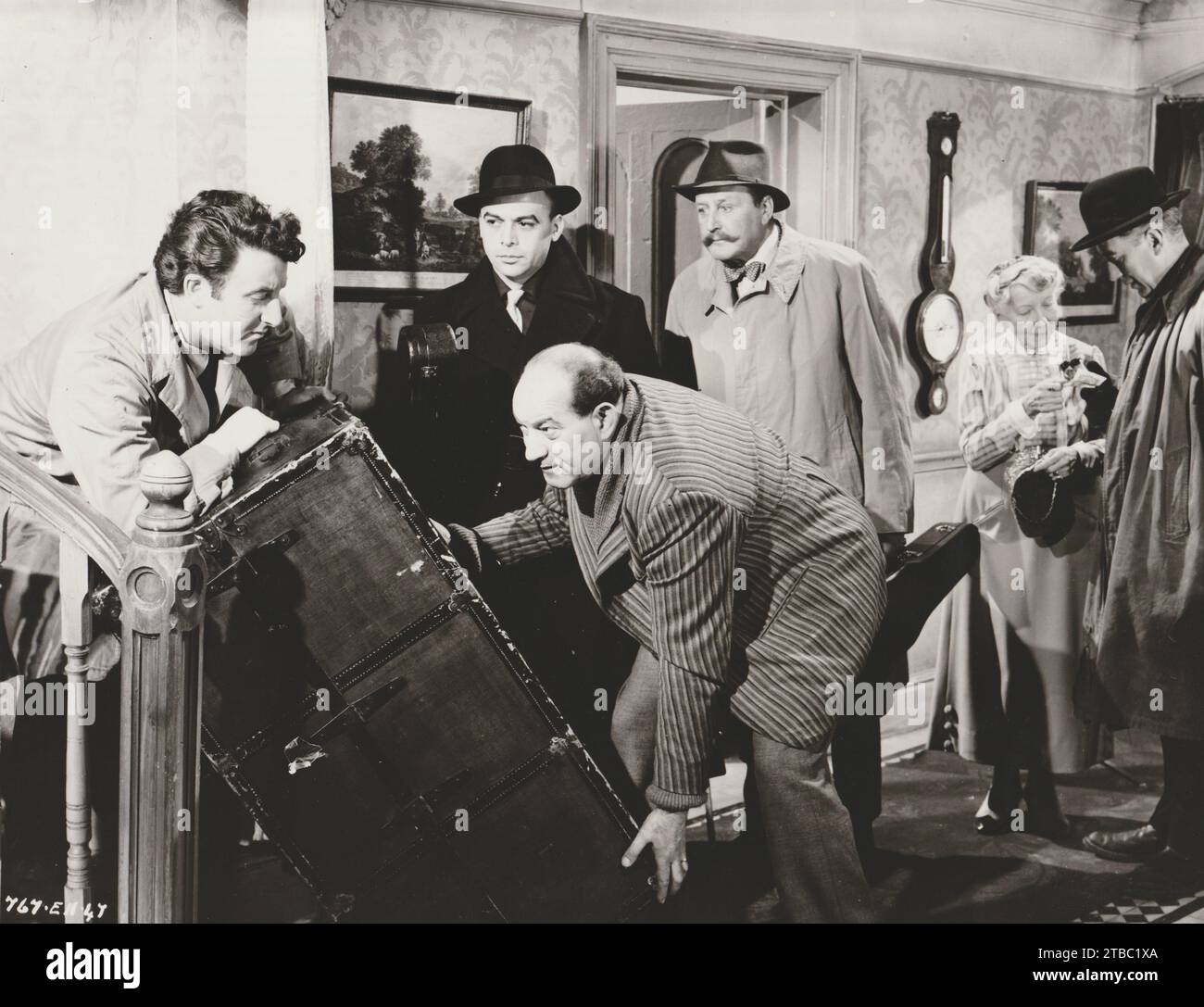 Les Ladykillers (Rank, 1955). Avec Alec Guinness, Herbert LOM, Peter Sellers, Cecil Parker et Danny Green. Ealing Studios Banque D'Images