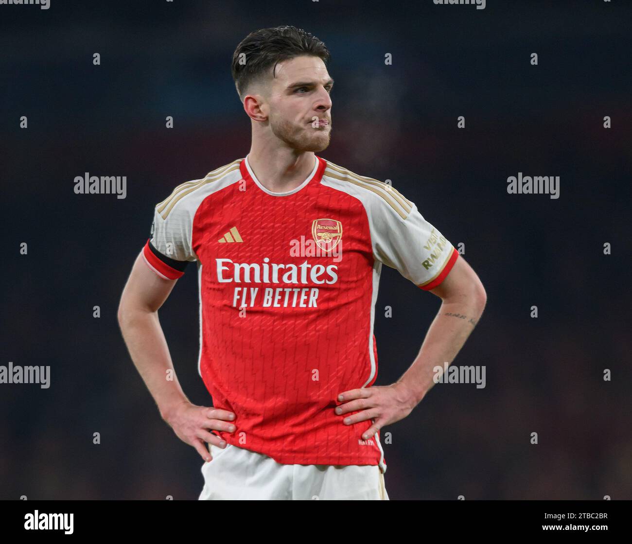 Londres, Royaume-Uni. 29 novembre 2023 - Arsenal v RC Lens - Ligue des Champions - Emirates Stadium. Le Declan Rice d'Arsenal lors du match de Ligue des Champions contre Lens. Crédit photo : Mark pain / Alamy Live News Banque D'Images