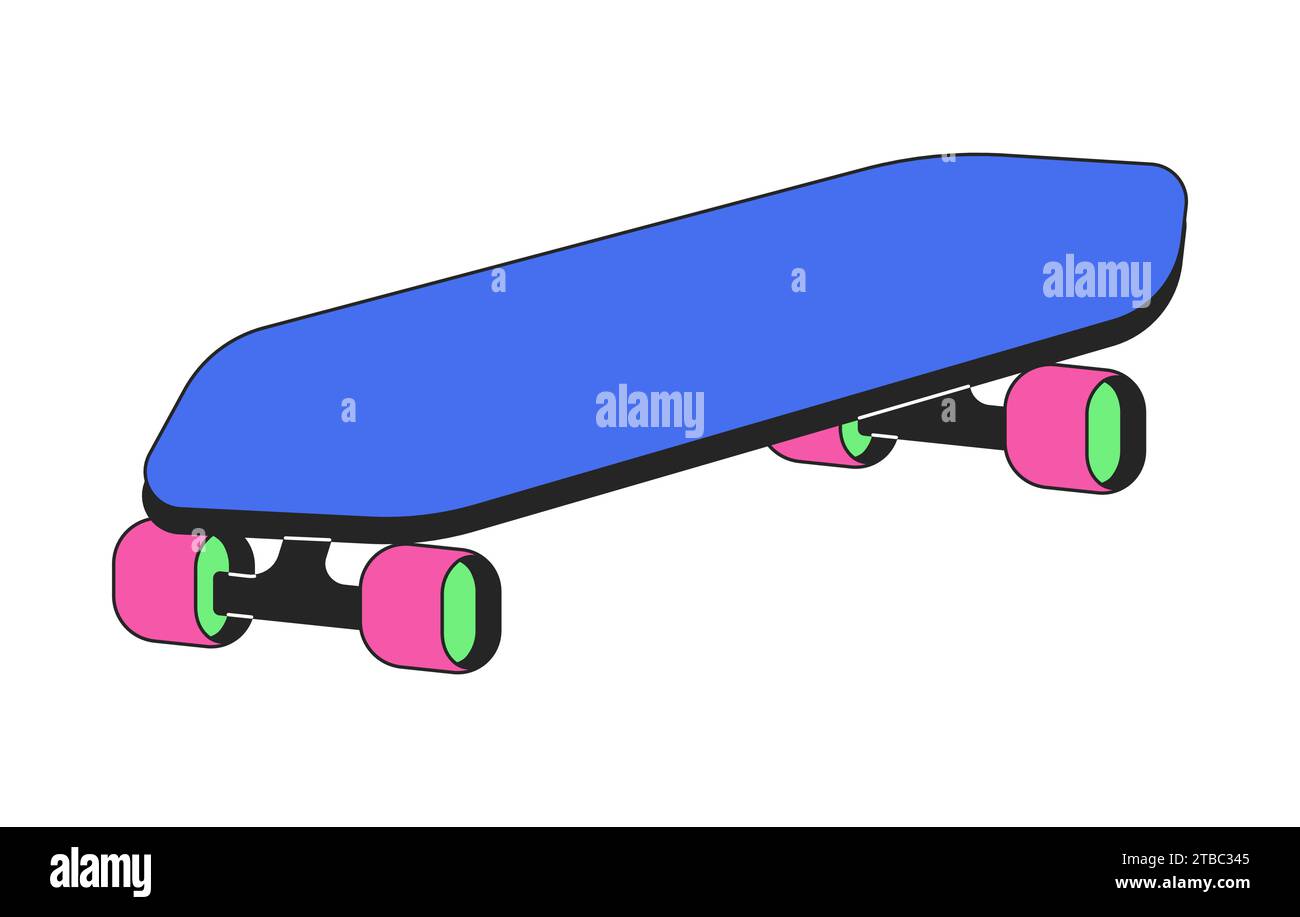 Skateboard Gale Vintage Des Années 80 - Planche Large Oldschool - Multicolore