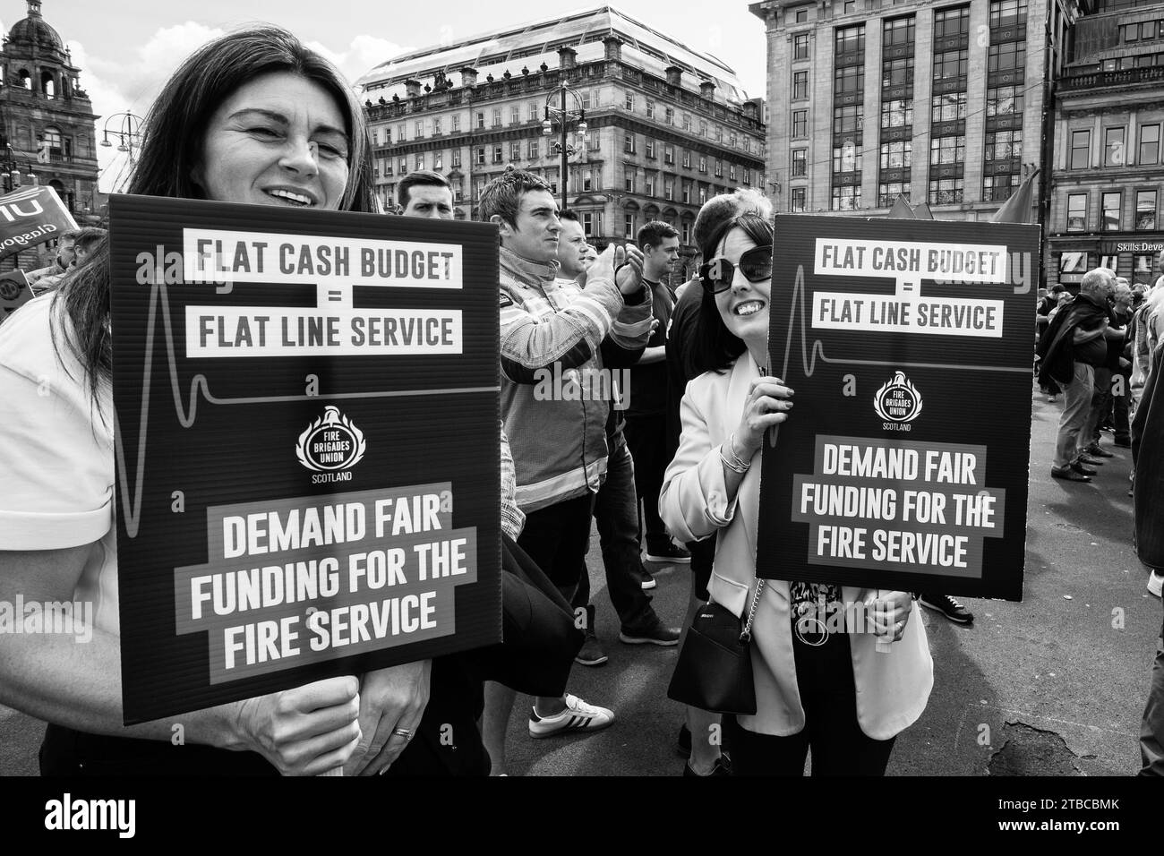Scottish Fire Brigade Union Rally Glasgow Banque D'Images