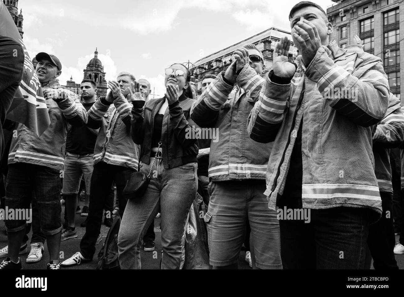 Scottish Fire Brigade Union Rally Glasgow Banque D'Images