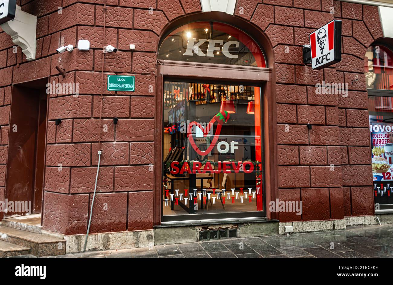 KFC étend sa présence à Sarajevo avec un troisième magasin Banque D'Images