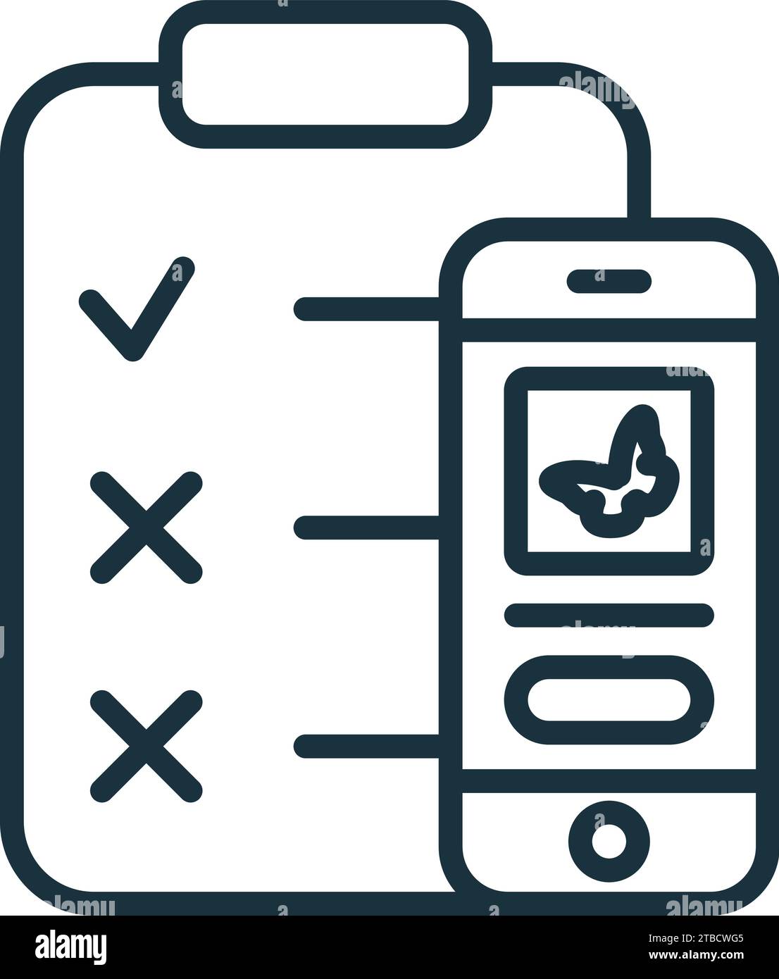 Icône de test d'application. Panneau monochrome simple de la collection de développement d'applications. Icône de test d'application pour le logo, les modèles, la conception Web et les infographies. Illustration de Vecteur