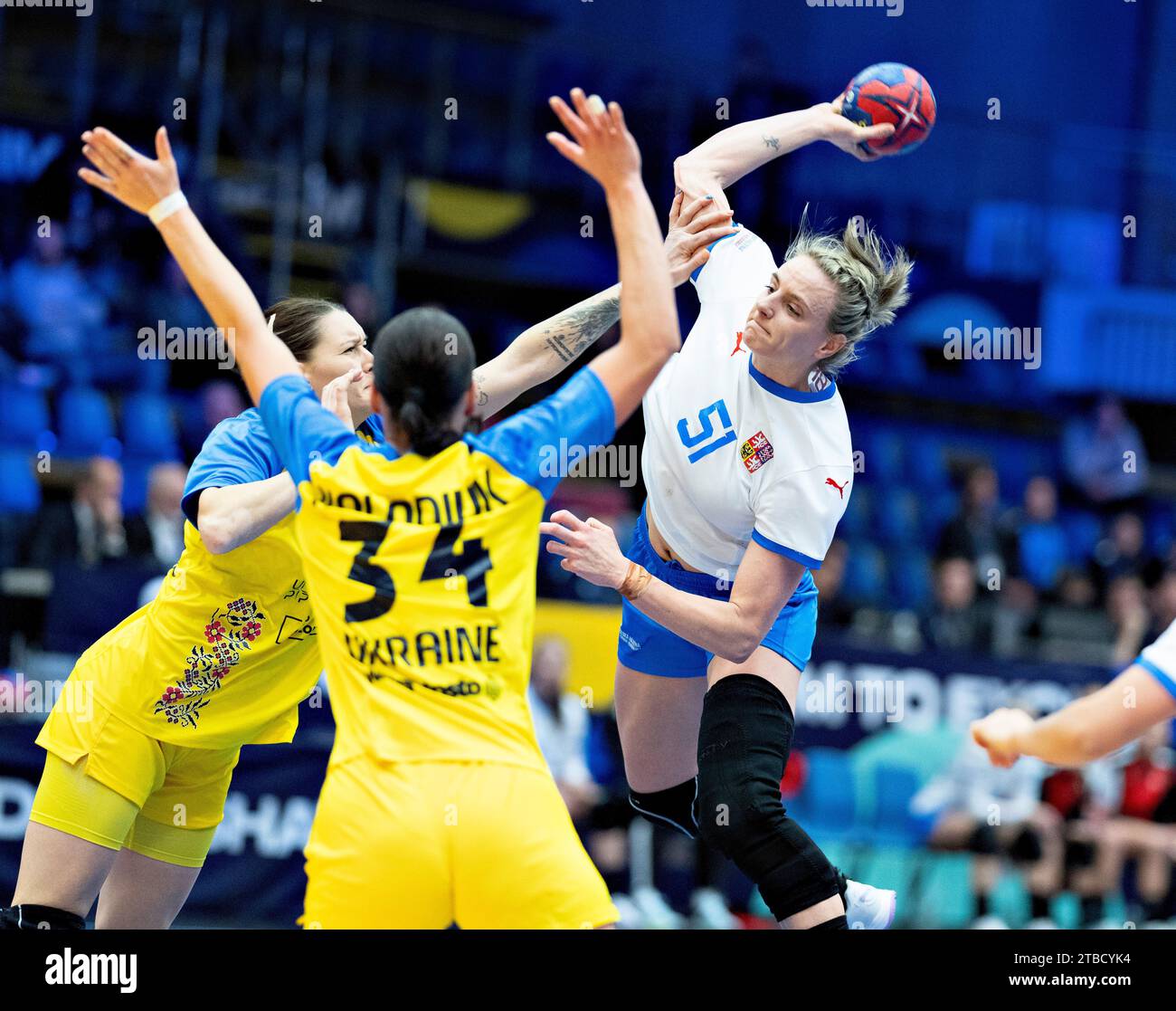 Frederikshavn, Danemark. 06 décembre 2023. Marketa Jerabkova de la République tchèque lors du match du Championnat du monde féminin de handball de l'IHF entre l'Ukraine et la République tchèque dans le main Round 4 à l'Arena Nord à Frederikshavn, Danemark le mercredi 6 décembre 2023 Credit : Ritzau/Alamy Live News Banque D'Images