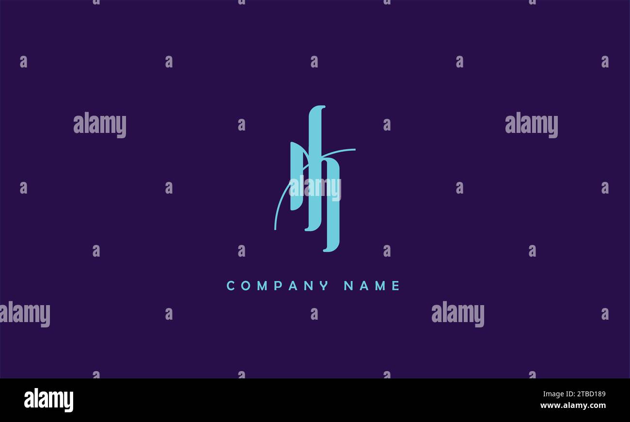 NH, HN Résumé Letters logo Monogram Illustration de Vecteur