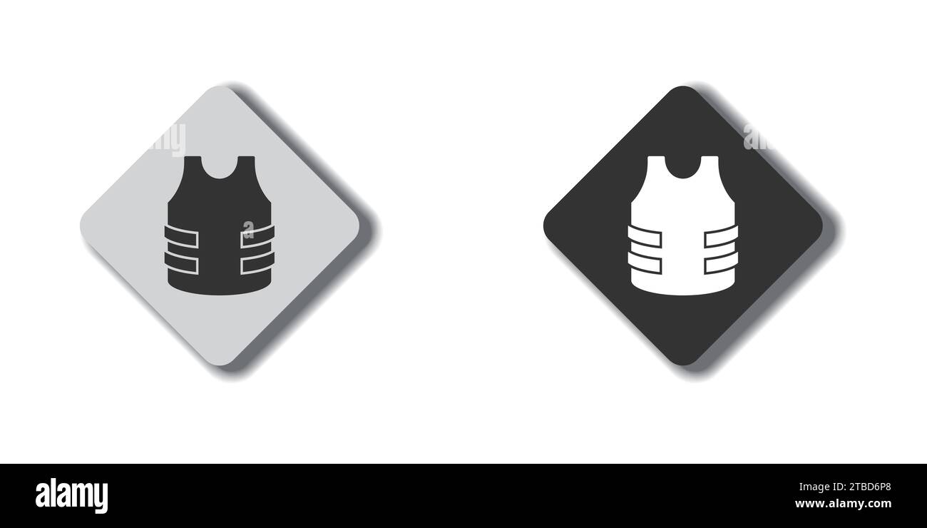 Icône de gilet pare-balles. Symbole d'armure corporelle. Illustration vectorielle Illustration de Vecteur