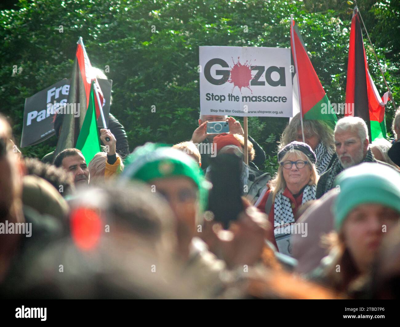 Une manifestation à Brighton, en soutien à la Palestine Banque D'Images