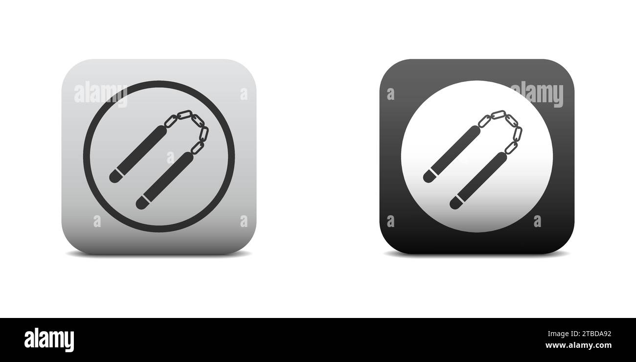 Icône Nunchaku. Conception simple. Illustration vectorielle Illustration de Vecteur