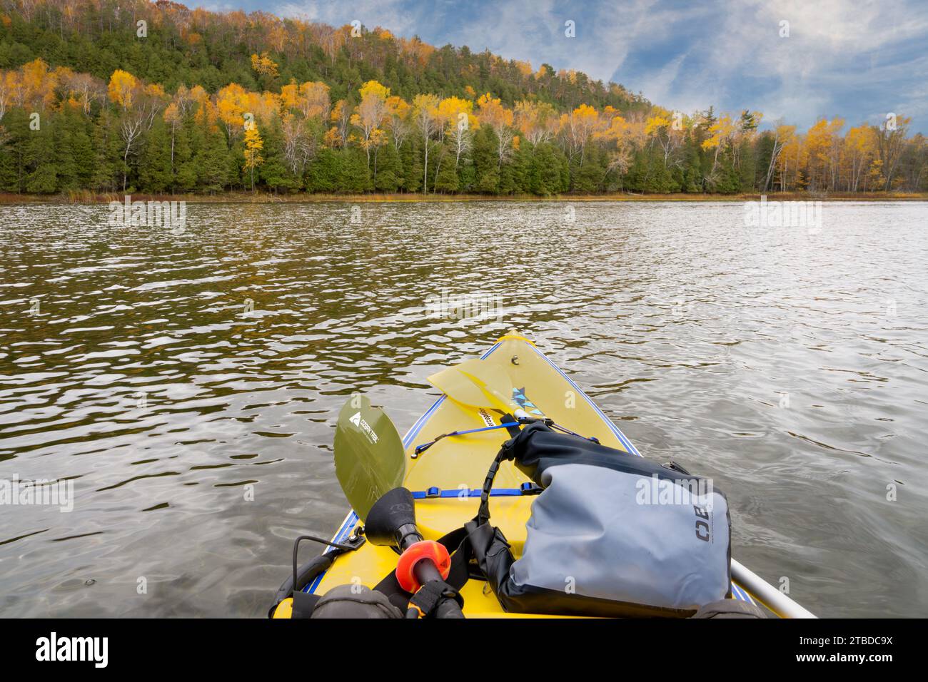 Door County Wisconsin est un paradis pour les pagayeurs et depuis que je vis ici, j'ai amplement l'occasion de sortir et de profiter de ce sport de style de vie actif Banque D'Images