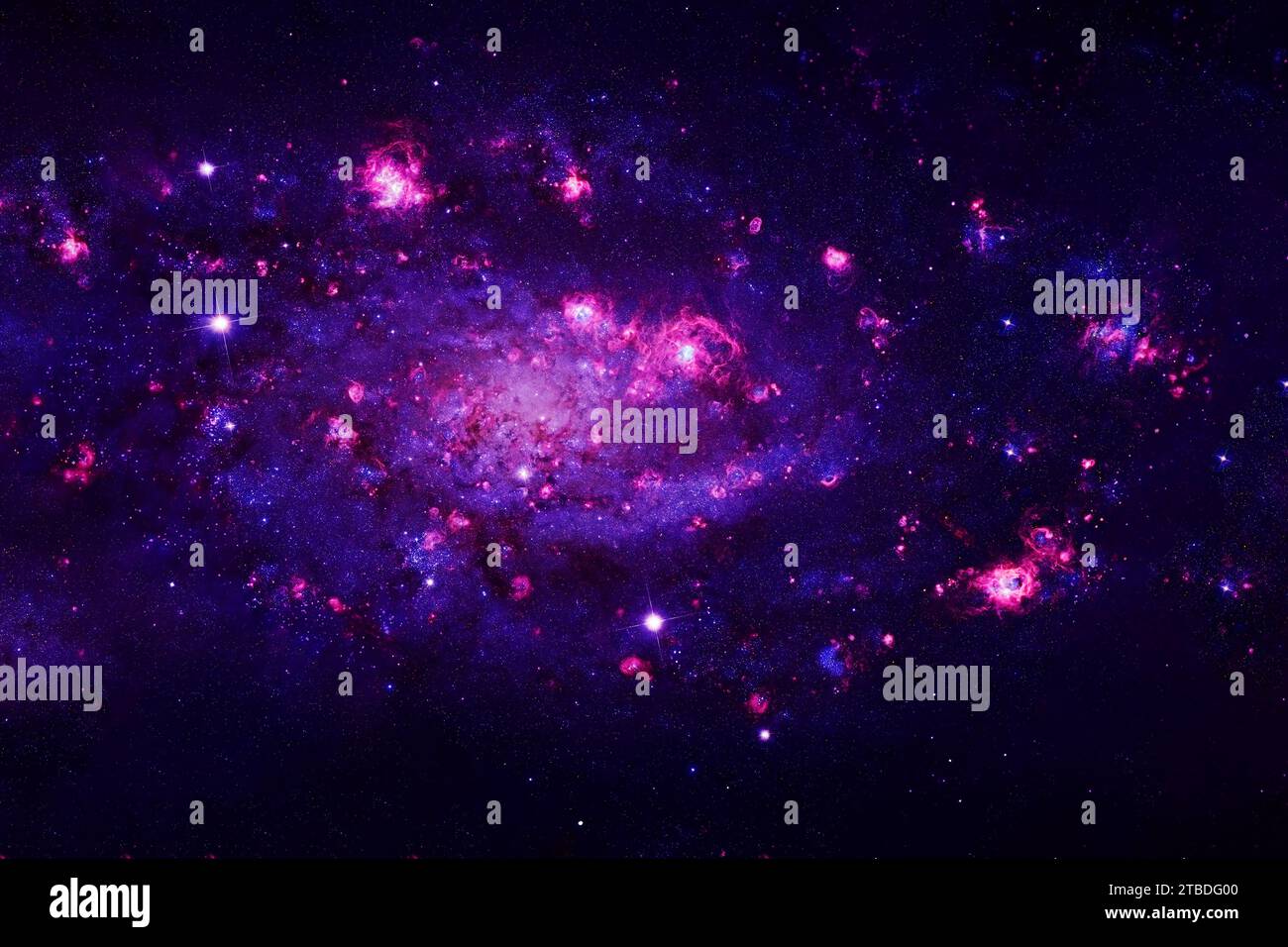Nébuleuse cosmique bleue. Éléments de cette image fournis par la NASA. Photo de haute qualité Banque D'Images