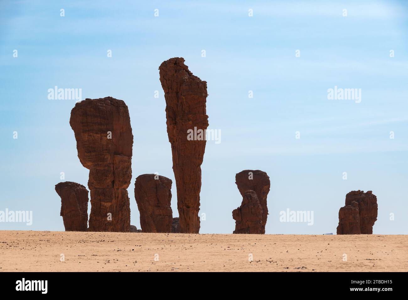 formations rocheuses dans le désert d'ennedi, tchad Banque D'Images