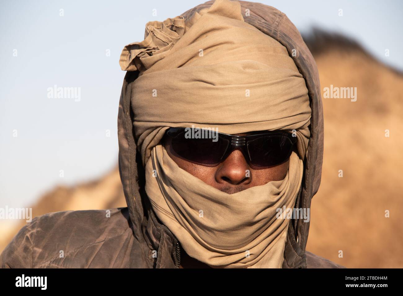 Style de vie nomade dans le désert du Tchad Banque D'Images