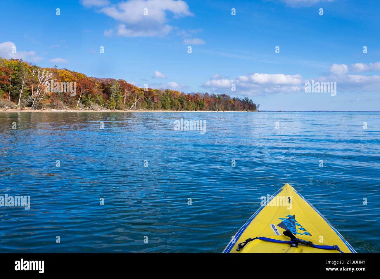 Door County Wisconsin est un paradis pour les pagayeurs et depuis que je vis ici, j'ai amplement l'occasion de sortir et de profiter de ce sport de style de vie actif Banque D'Images