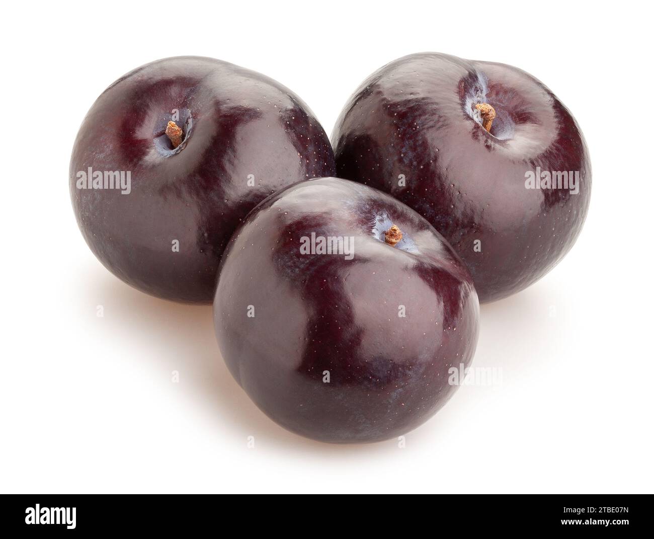 Chemin prune isolated on white Banque D'Images