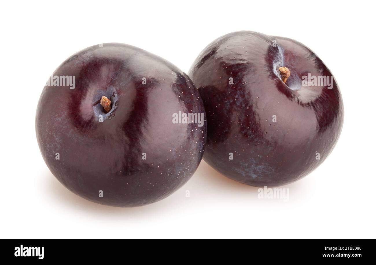 Chemin prune isolated on white Banque D'Images