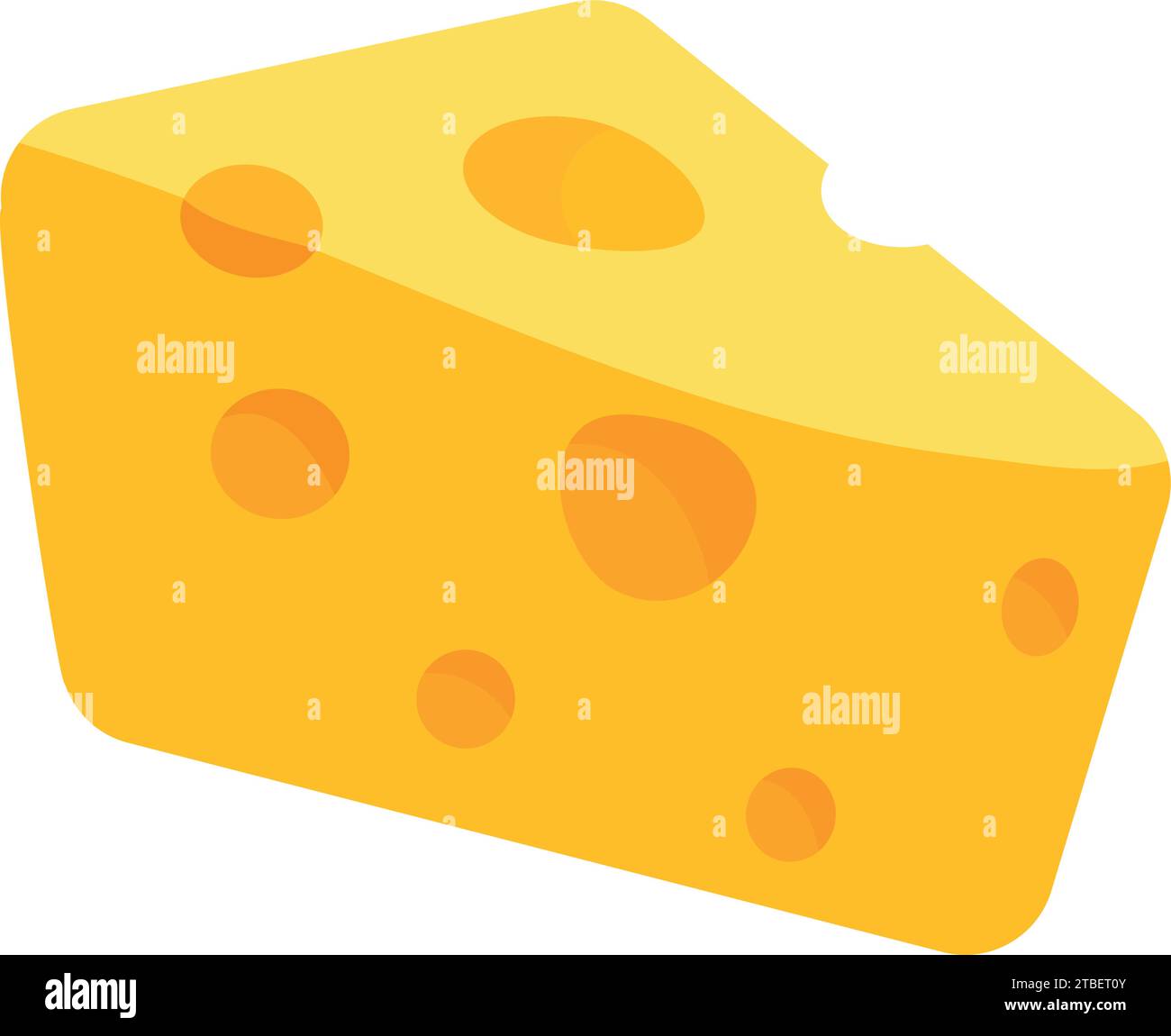 Icône de fromage coloré isolé vecteur de conception plate Illustration de Vecteur