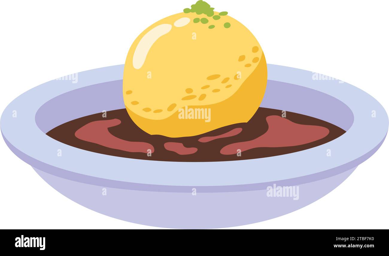 soupe de boulettes de semoule d'allemagne Illustration de Vecteur