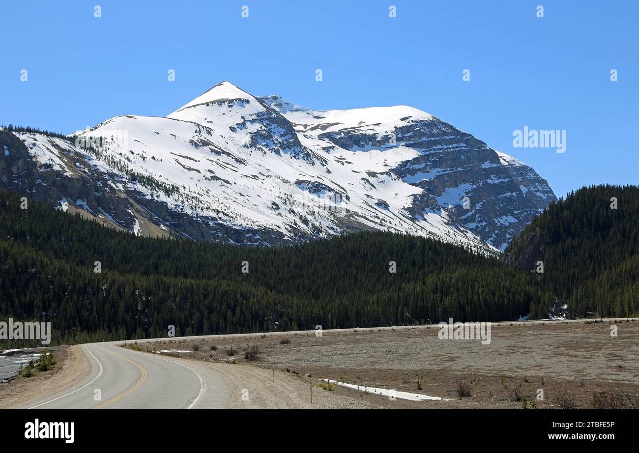 Big Bend Peak et Icefield Parkway - Parc national de Jasper, Canada Banque D'Images