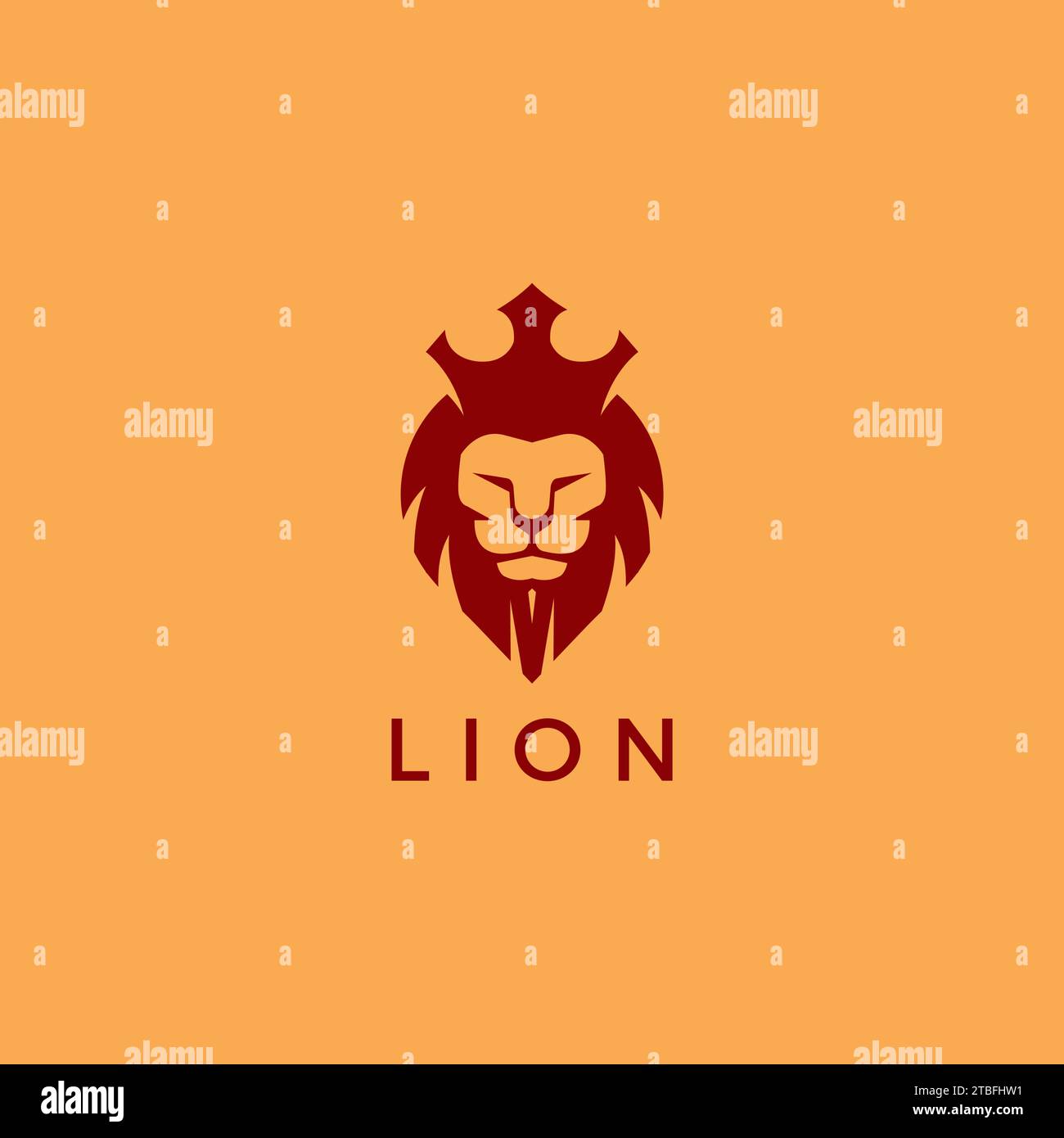 Logo Lion Crown simple. Illustration vectorielle Lion Illustration de Vecteur