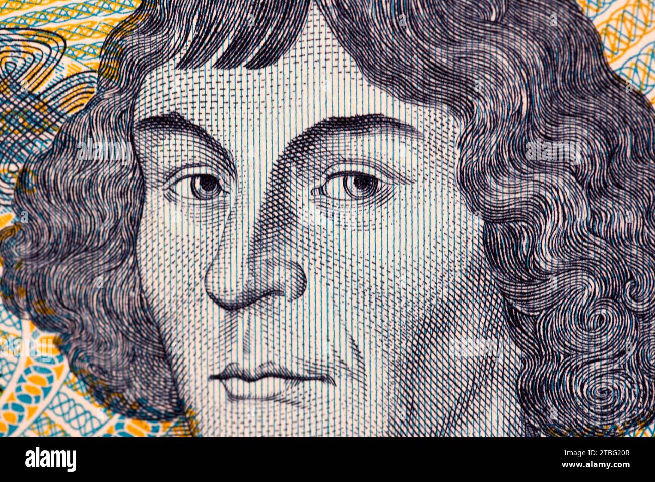 Nicolaus Copernic un portrait en gros plan de la vieille monnaie polonaise - Zloty Banque D'Images