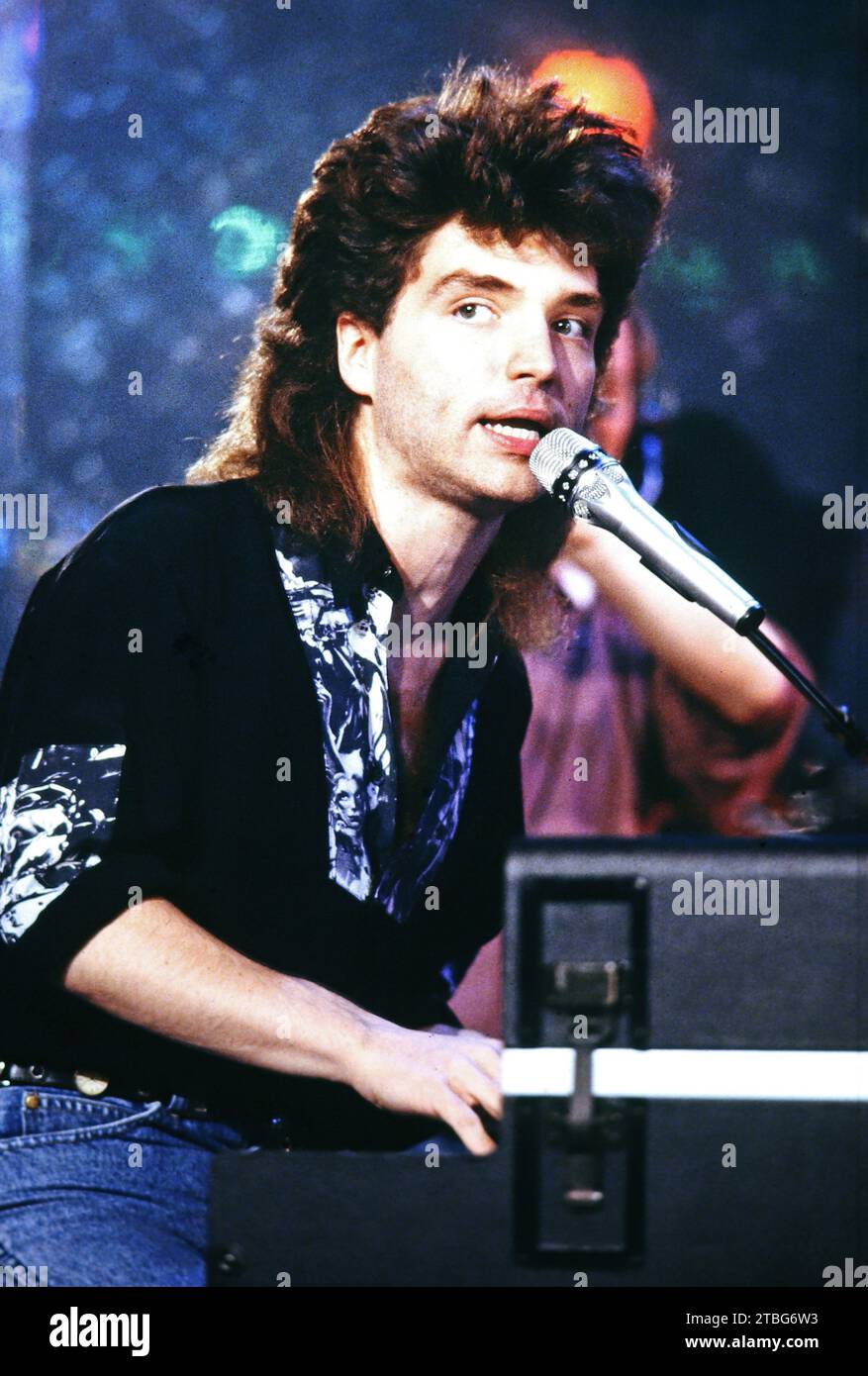 Richard Marx, amerikanischer Sänger und songwriter, BEI einem Auftritt, Deutschland UM 1989. Banque D'Images