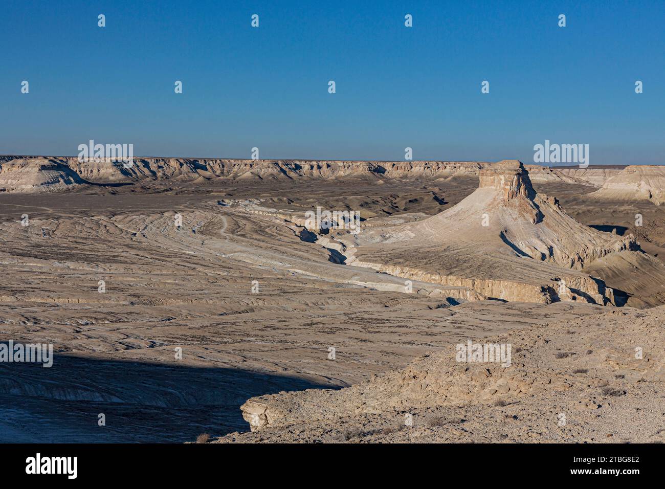 Vallée de Bozzhira, plateau d'Ustyurt, Kazakhstan Banque D'Images