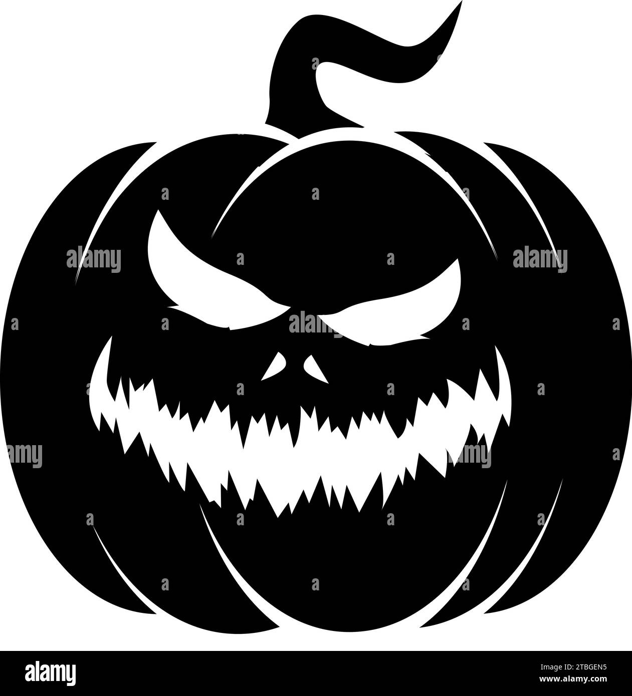 citrouille au visage terrifiant Illustration de Vecteur